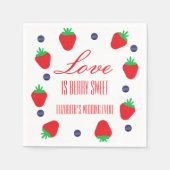 Serviette En Papier Love Is Berry Sweet Fruit Mariage (Devant)