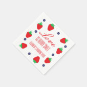 Serviette En Papier Love Is Berry Sweet Fruit Mariage (Coin)