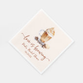 Serviette En Papier Love Is Brewing Café Mariage Bridal Shower (Coin)