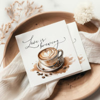 Love is Brewing Coffee Baby Shower de Mariage
