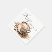 Serviette En Papier Love is Brewing Coffee Bridal Shower (Coin)