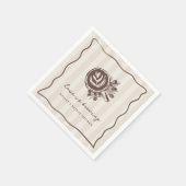 Serviette En Papier "Love is Brewing" Coffee Bridal Shower  (Coin)