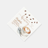 Serviette En Papier Love Is Brewing Coffee Theme Bridal Shower (Coin)