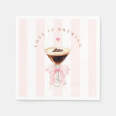 Serviette En Papier Love is Brewing Enterrement de Fiançailles (Devant)