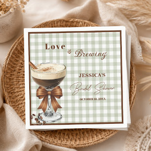 Serviette En Papier Love is Brewing Espresso Martini Enterrement de Vi