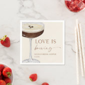Serviette En Papier Love Is Brewing Expresso Martini Enterrement de Vi (En situation)