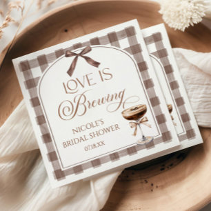 Serviette En Papier Love Is Brewing Expresso Martini Nœud Papillon Ent