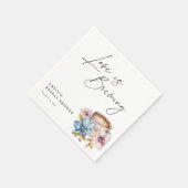 Serviette En Papier Love is Brewing Floral Bridal Shower (Coin)