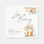 Serviette En Papier Love is Brewing Floral Bridal Shower (Devant)