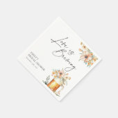 Serviette En Papier Love is Brewing Floral Bridal Shower (Coin)