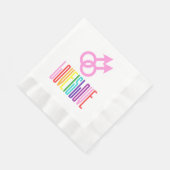 Serviette En Papier Love is Love Gay Relationship Sign Rainbow LGBT (Coin)