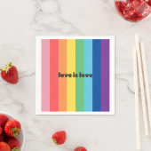 Serviette En Papier Love Is Love Wine Cocktail Napkins (En situation)