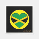 Serviette En Papier Love Jamaïque & Jamaican Flag mode /Heart (Devant)