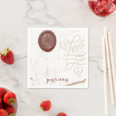 Serviette En Papier Love Lettre Mariage Papier Napkin Set (En situation)