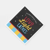 Serviette En Papier Love Light Latkes Black Hanoukka Drôle Citation (Coin)