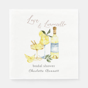 Serviette En Papier Love Limoncello Cocktail Fête des mariées