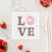Serviette En Papier Love Lips (En situation)