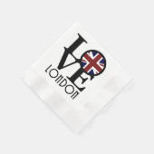 Serviette En Papier LOVE London (drapeau britannique) (Coin)