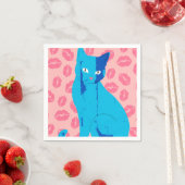 Serviette En Papier Love Meow-ment (En situation)