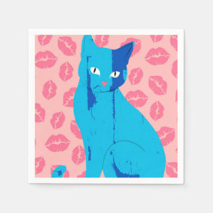 Serviette En Papier Love Meow-ment