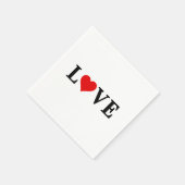 Serviette En Papier LOVE Minimaliste Élégant (Coin)