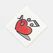 Serviette En Papier Love Music (Coin)