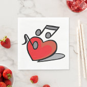 Serviette En Papier Love Music