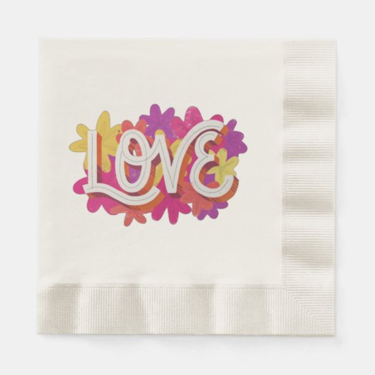 Serviette En Papier LOVE Napkins (Devant)