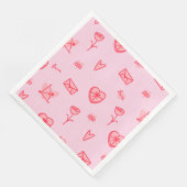 Serviette En Papier Love Notes & Sweet Traits Valentine's (Coin)