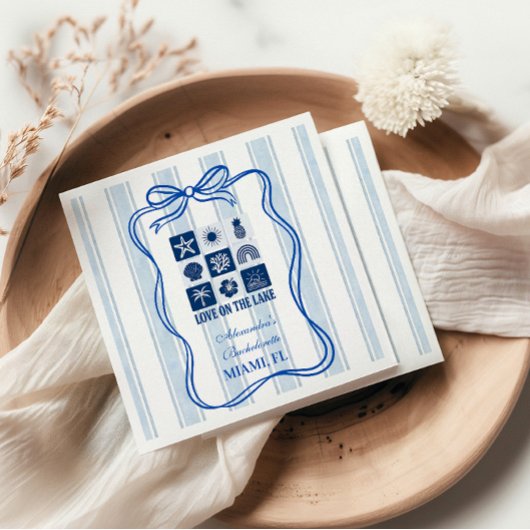 Serviette En Papier Love on the Lake Bachelorette Bash