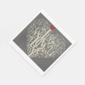 Serviette En Papier Love Papier Napkin (Coin)