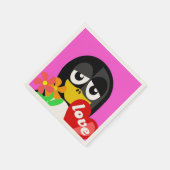 SERVIETTE EN PAPIER LOVE PENGUIN (Coin)