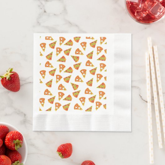 Serviette En Papier Love Pizza (En situation)