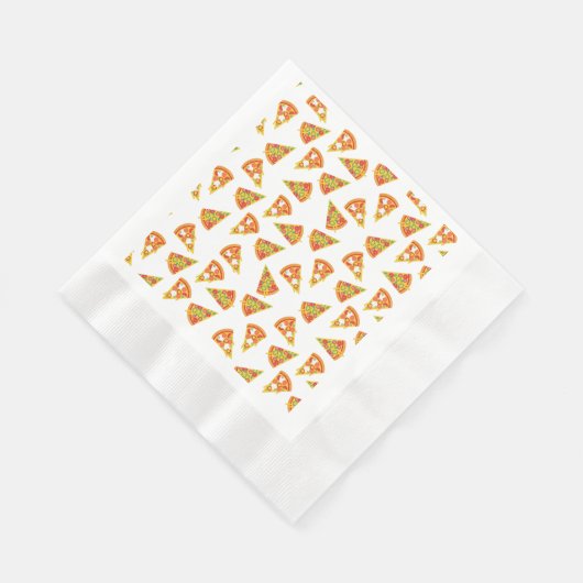 Serviette En Papier Love Pizza (Coin)