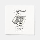 Serviette En Papier Love & Pizza | Dîner de Répétition Casual (Devant)