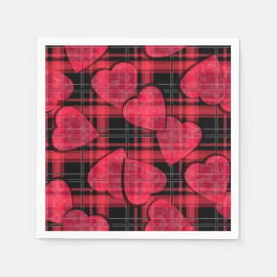 Serviette En Papier Love plaid