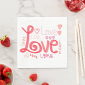 Serviette En Papier LOVE Serviettes de taille standard (En situation)