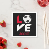 Serviette En Papier Love soccer (En situation)