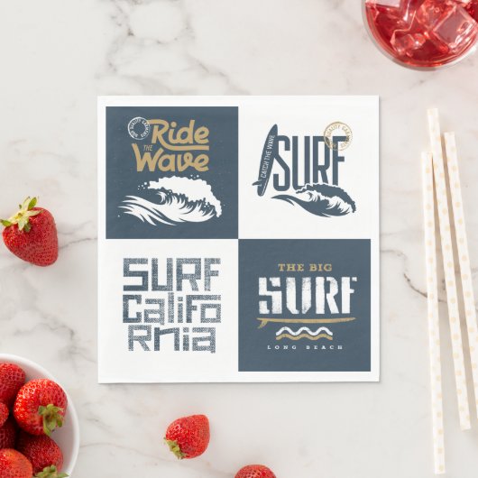 Serviette En Papier Love Surfing (En situation)