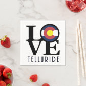 Serviette En Papier LOVE Telluride Colorado (En situation)