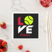 Serviette En Papier Love tennis (En situation)