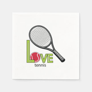 Serviette En Papier Love tennis