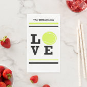 Serviette En Papier Love Tennis Ball Script (En situation)