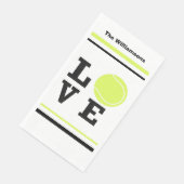 Serviette En Papier Love Tennis Ball Script (Coin)