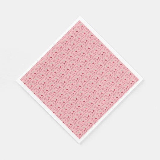 Serviette En Papier Love Valentine Day Hearts (Coin)