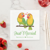 Serviette En Papier Lovebirds Mariages Inséparables Mariage Juste Mari (En situation)