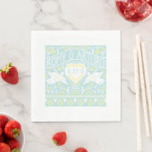 Serviette En Papier Lovebirds Papel Picado Style Napkin Customisé (En situation)