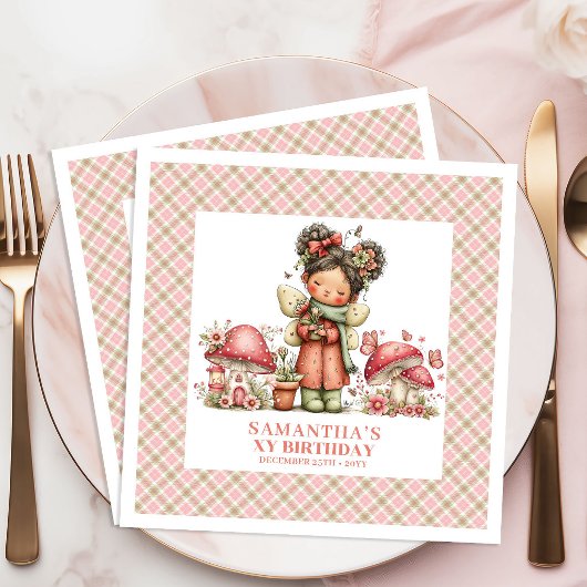 Serviette En Papier Lovely Fairy Garden Magical Birthday Party Theme 