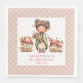 Serviette En Papier Lovely Fairy Pink Blush Floral Birthday Celebratio (Devant)