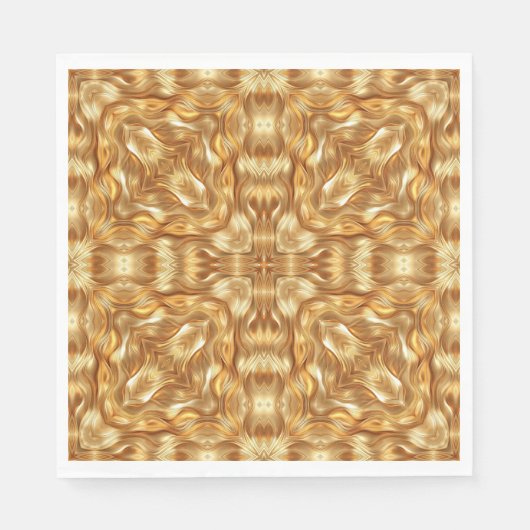 Serviette En Papier Lovely golden abstract pattern (Devant)